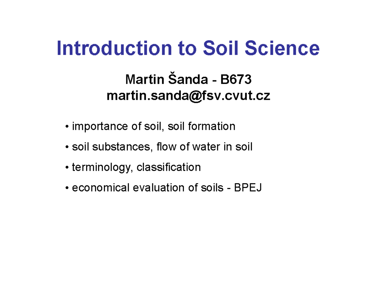 7 Soil - Assignment - Introduction To Soil Science Martin Aanda B ...