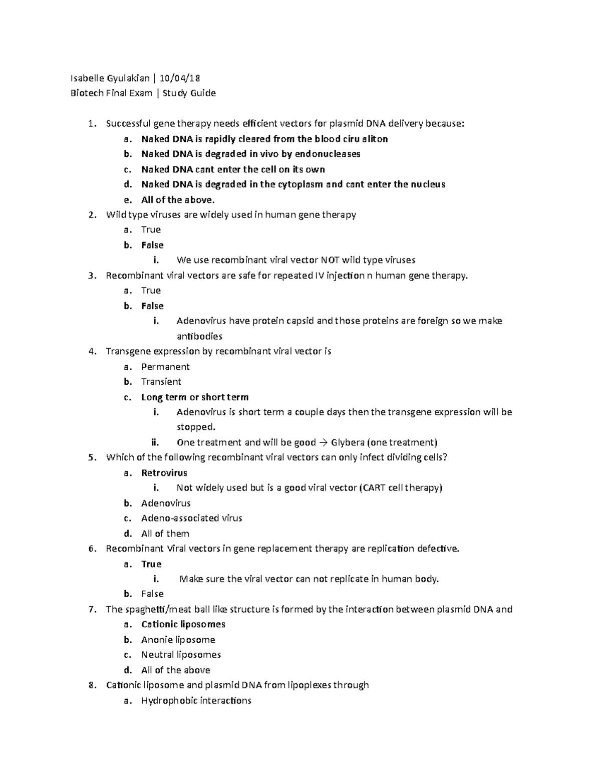 Biotech Final Exam N/A PAS 527 MCPHS University Studocu