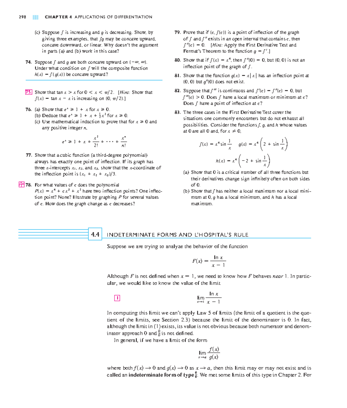 Math ch 4-4 - math work - 79. Prove that if is a point of inflection of ...