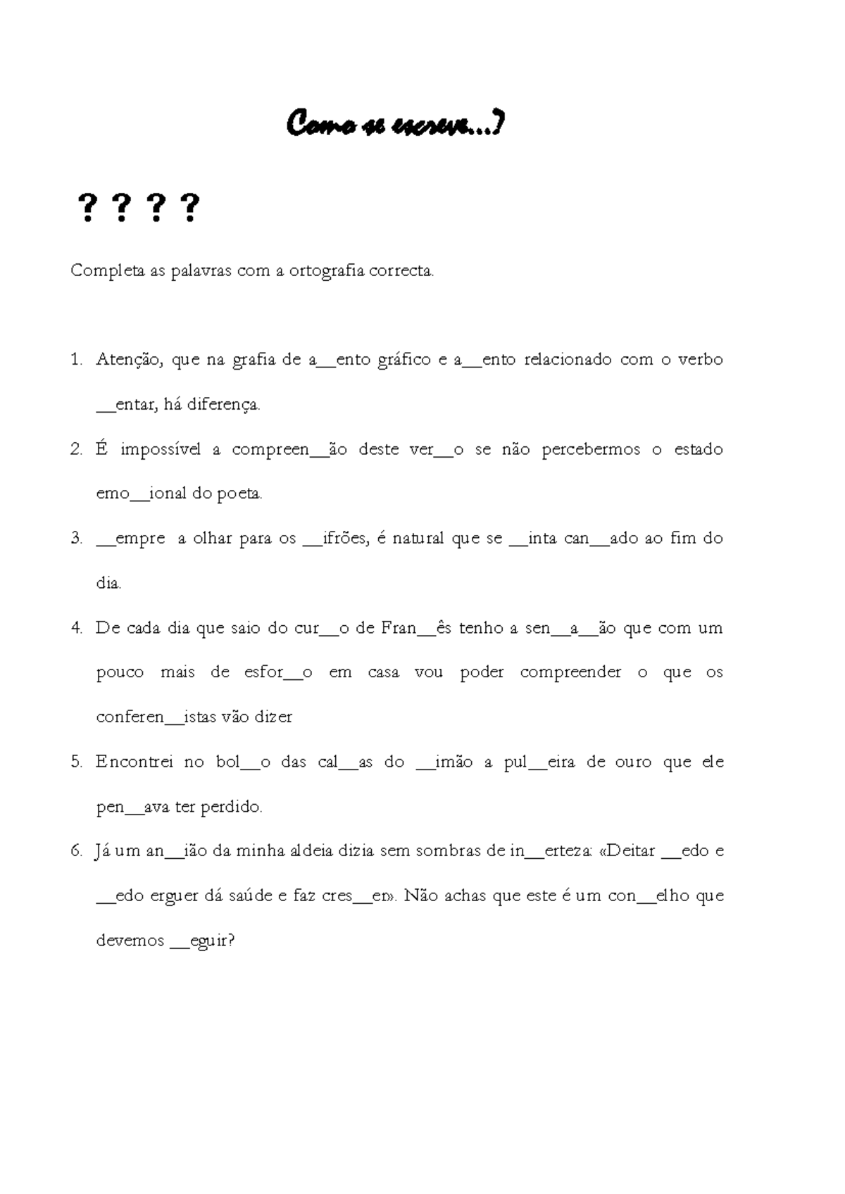 Fichas de sistematização das regras de ortografia.pdf - Como se escreve ...