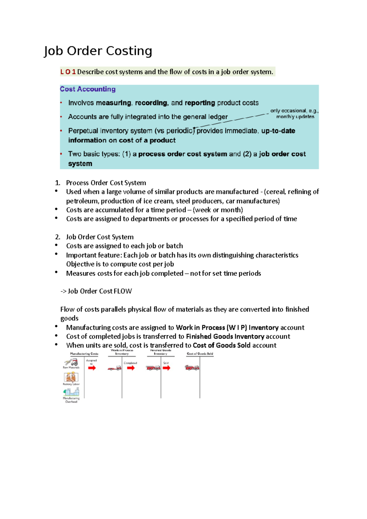 job order costing research paper