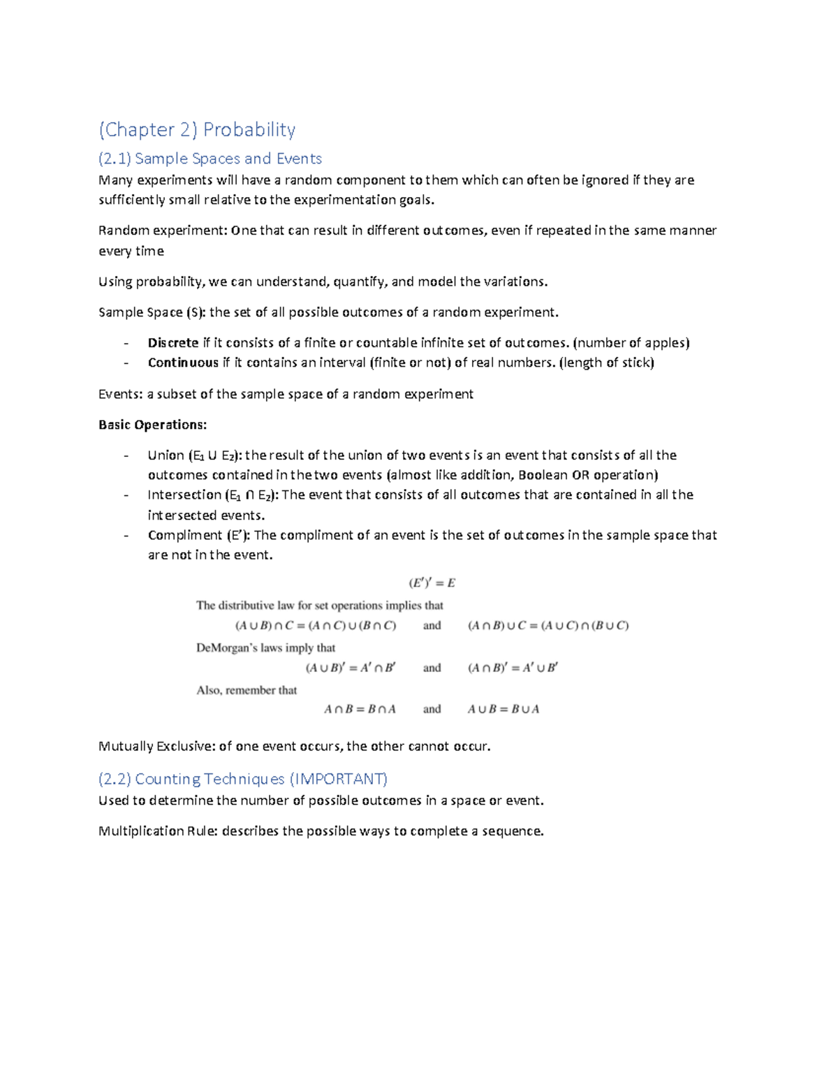 Chap 2 Summery - Warning: TT: undefined function: 32 (Chapter 2 ...