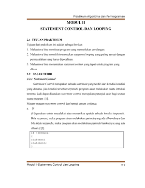 Laporan Modul 1 - MODUL I PENGETAHUAN DASAR PEMROGRAMAN C/C++ 1 TUJUAN ...