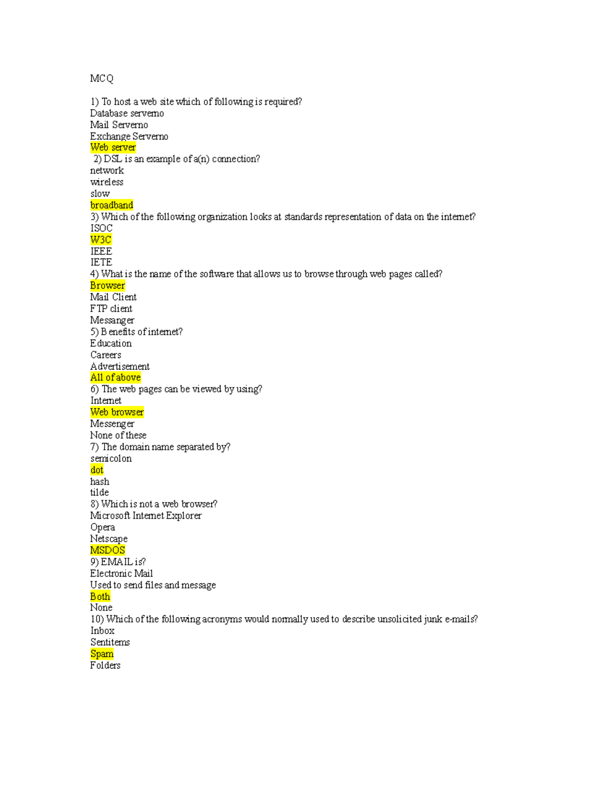 Mcq solve - Lecture notes - MCQ To host a web site which of following ...