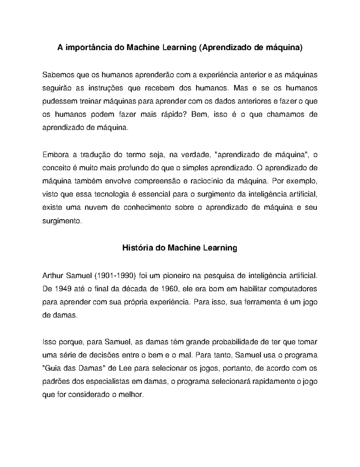Machine Learning e sua importância no mercado atual - A importância do ...