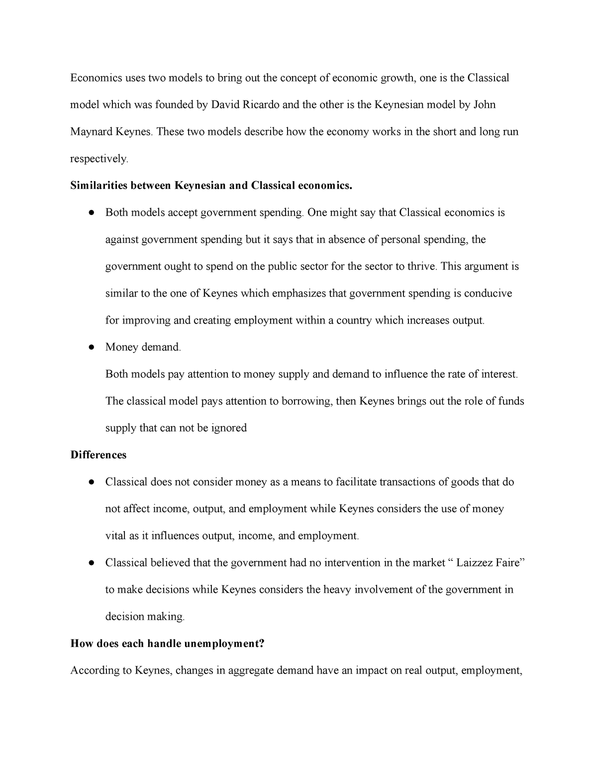 Writing Assignment BUS 1104 UNIT 2 B1 - Economics Uses Two Models To ...