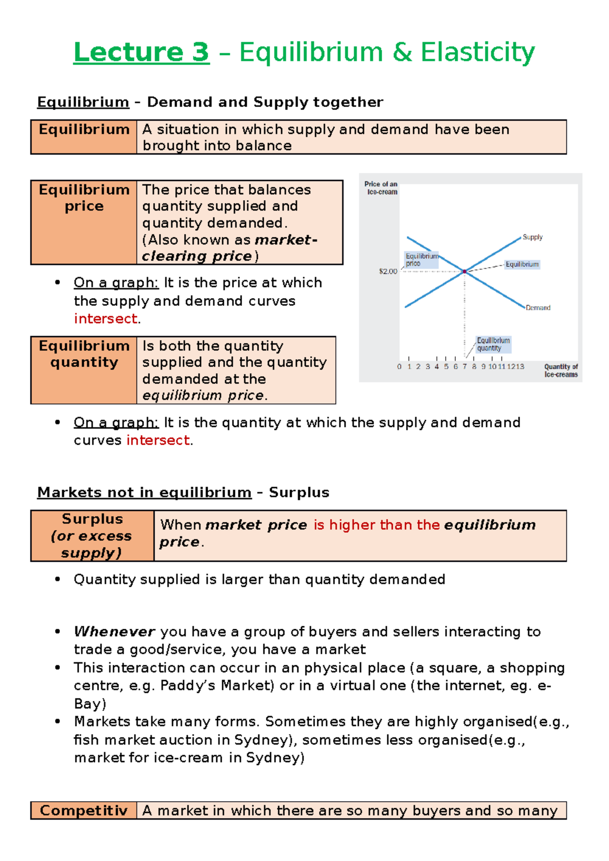 Summary of lecture 3 - Lecture 3 Equilibrium Elasticity Equilibrium ...