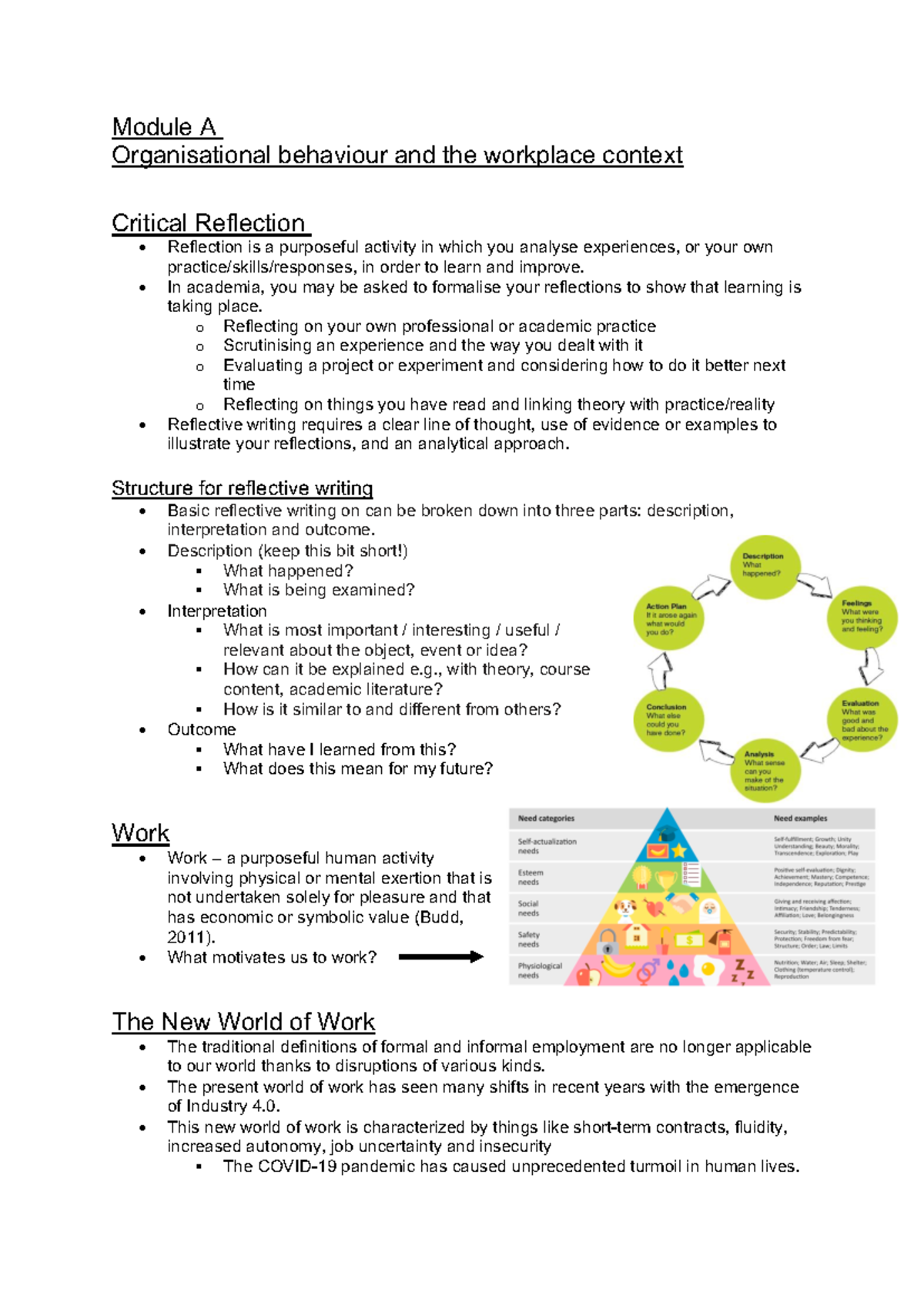 Module A Notes - Summary Staffing and Performance - Module A ...