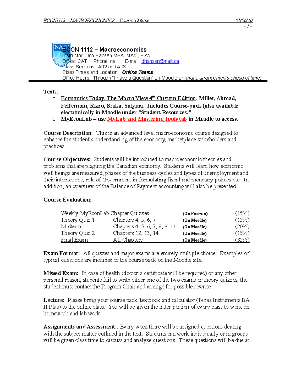 ECON 1112 JAN 2021 - notes - 1 - ECON 1112 – Macroeconomics Instructor ...