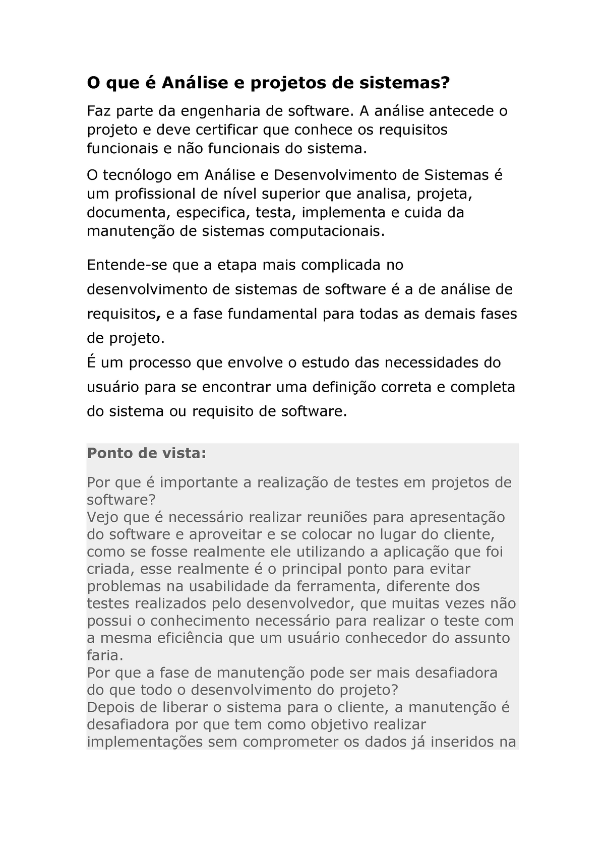 Análise E Projetos De Sistemas O Que E Projetos De Sistemas Faz Parte Da Engenharia De 1918