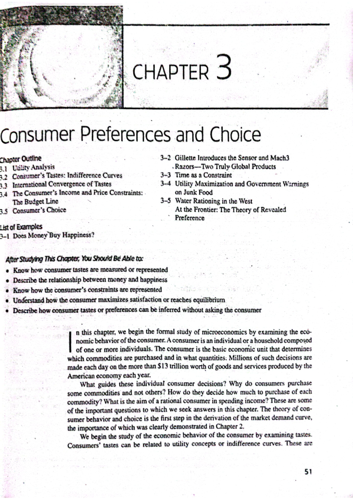 Chapter 3 - solving - CHAPTER 3 Consumer Preferences and Choice Chapter ...