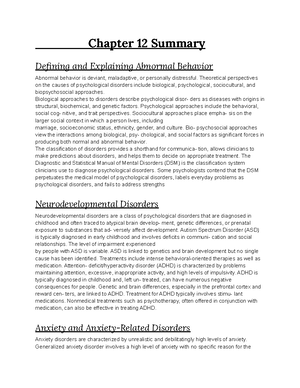 Chapter 11 Notes - Psych 101 Nancy Voorhees - Chapter 11- Social ...