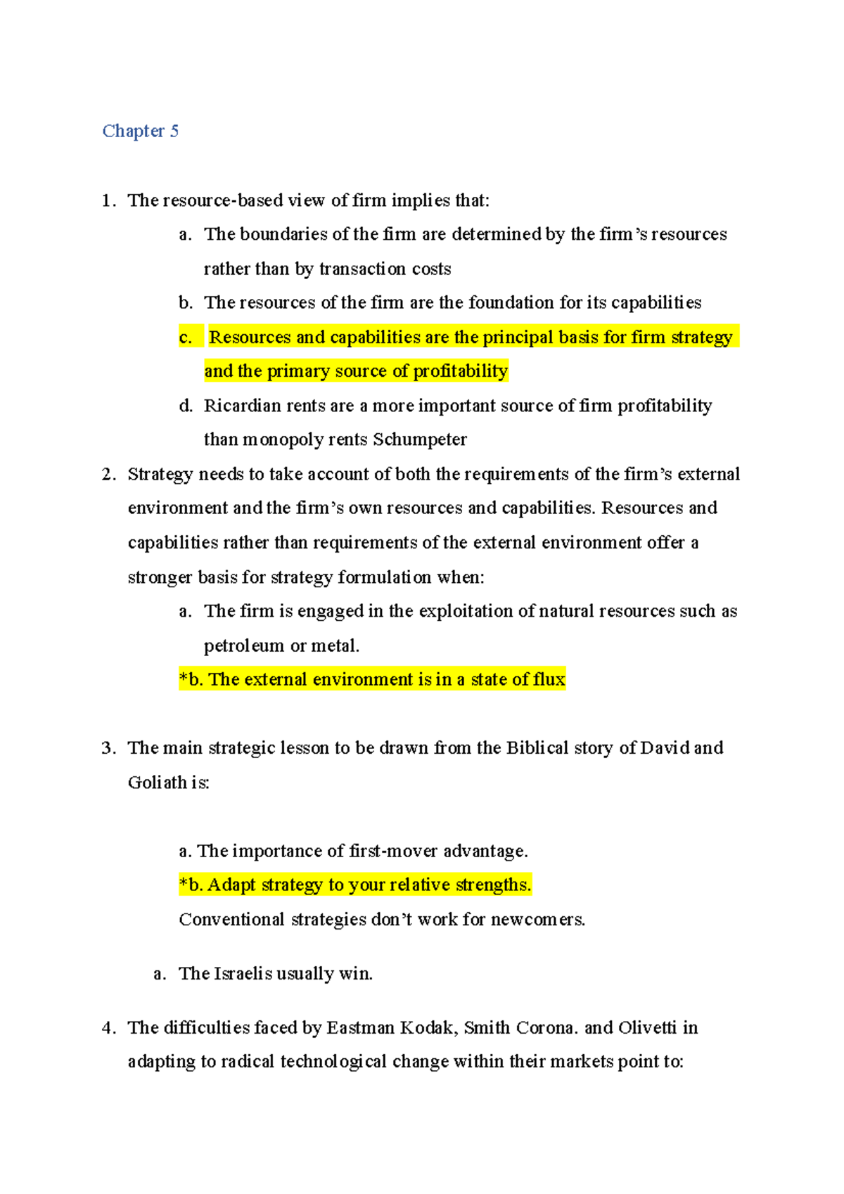 strategic-management-mcq-chapter-5-chapter-5-the-resource-based-view