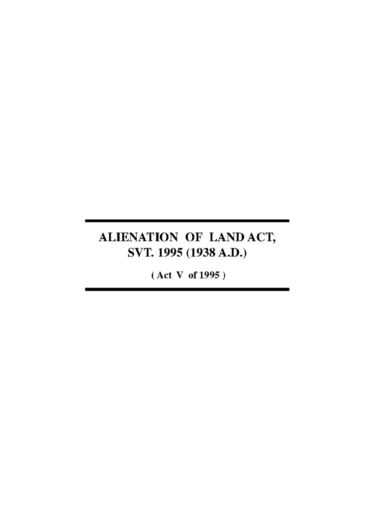 alienation-of-land-act-1-alienation-of-land-act-svt-1995-1938-a