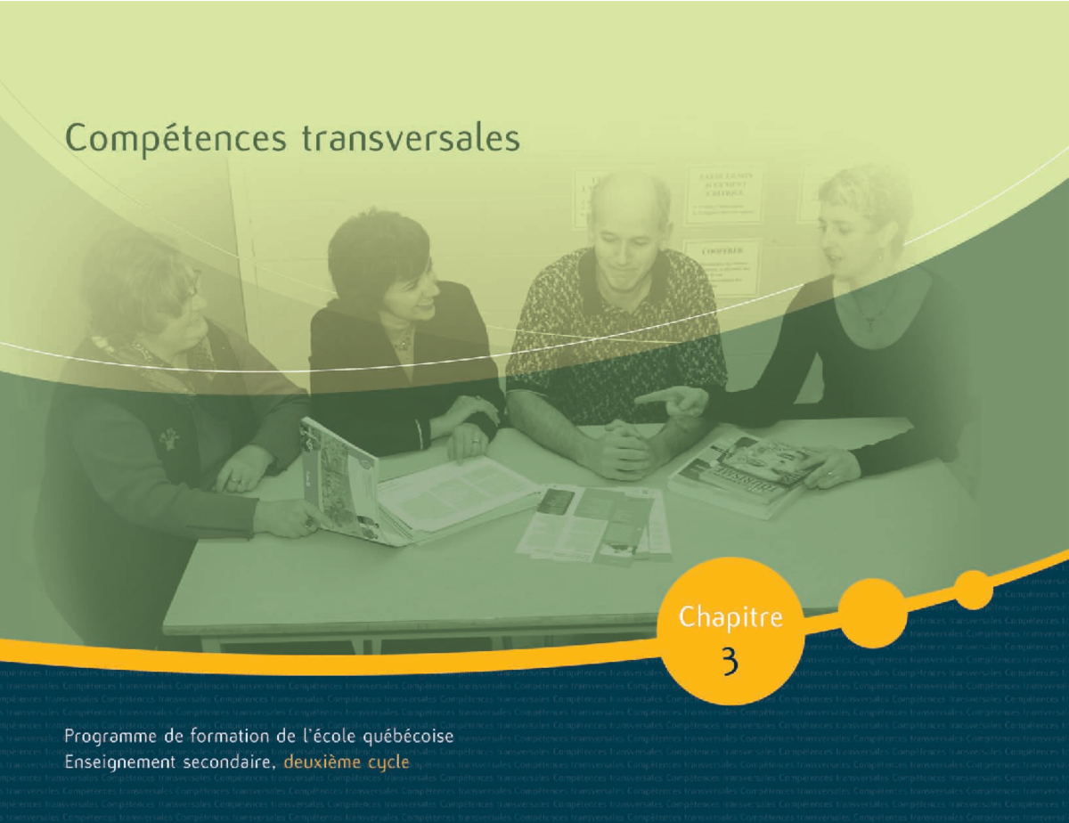 Compétences transversales - Programme de formation de l’école