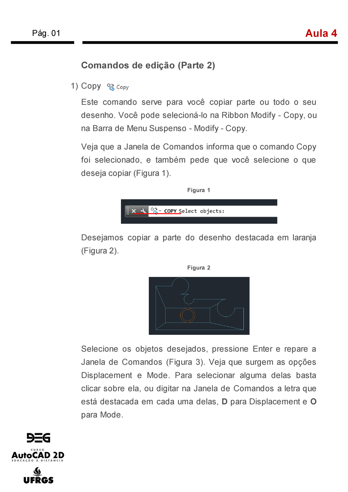 [AULA 04] 02 - Comandos De Edição - Aula 4 Pág. 01 Comandos De Edição ...