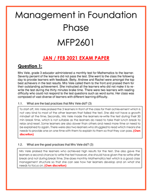 [Solved] QUESTION 9 10 Select Any Foundation Phase Grade And Draw An ...