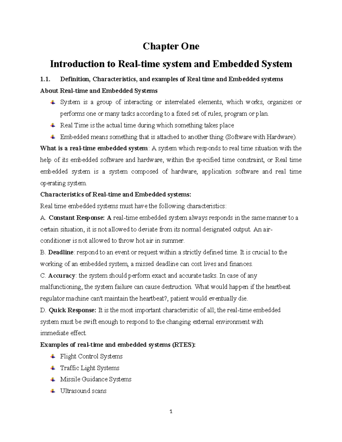 Chapter 1 - Year 3 sem II courses - Chapter One Introduction to Real ...
