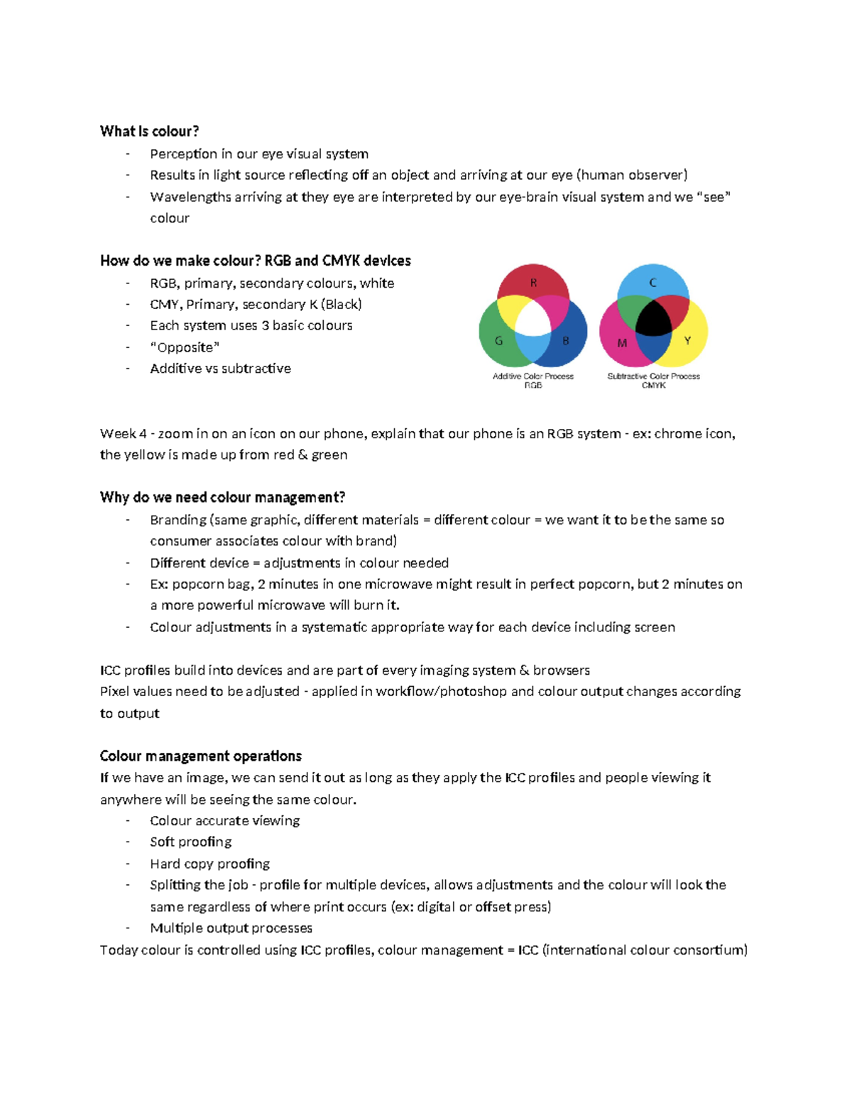 Midterm - What is colour? - Perception in our eye visual system ...