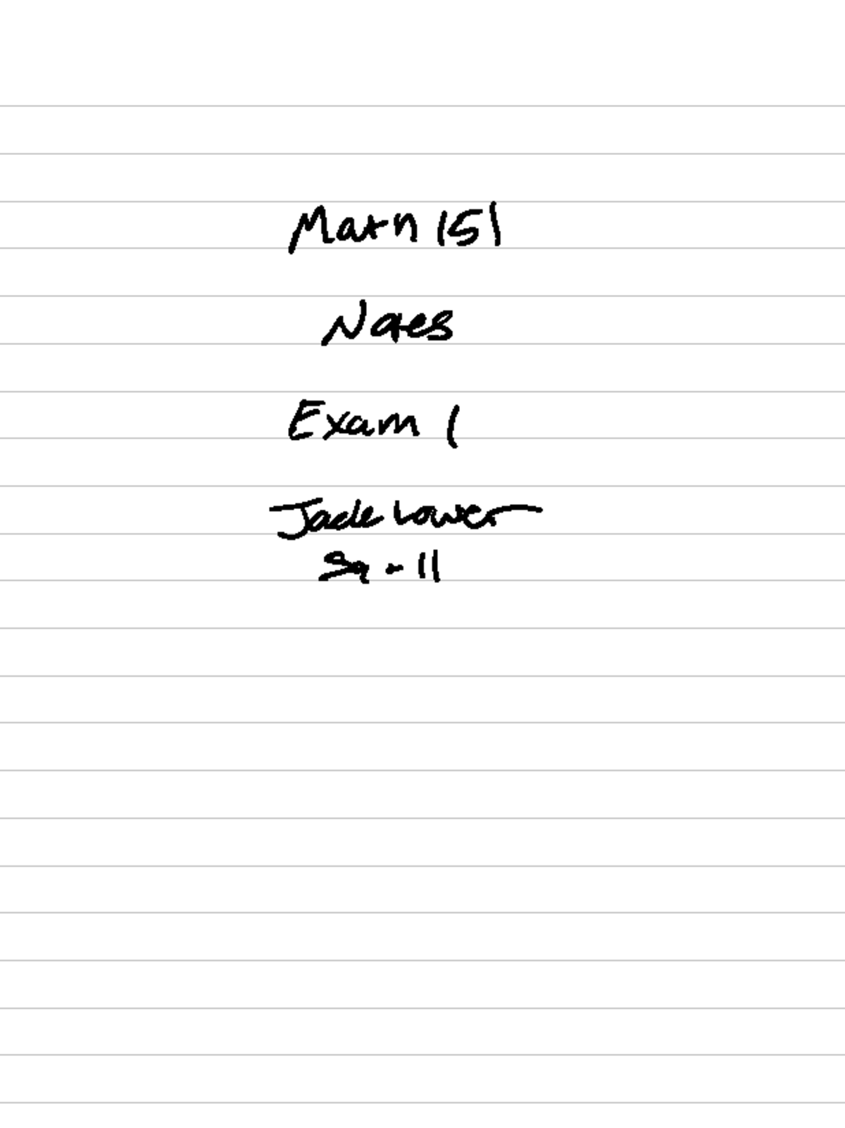 Exam 1 - Notes over Exam 1 - MATH 151 - Studocu