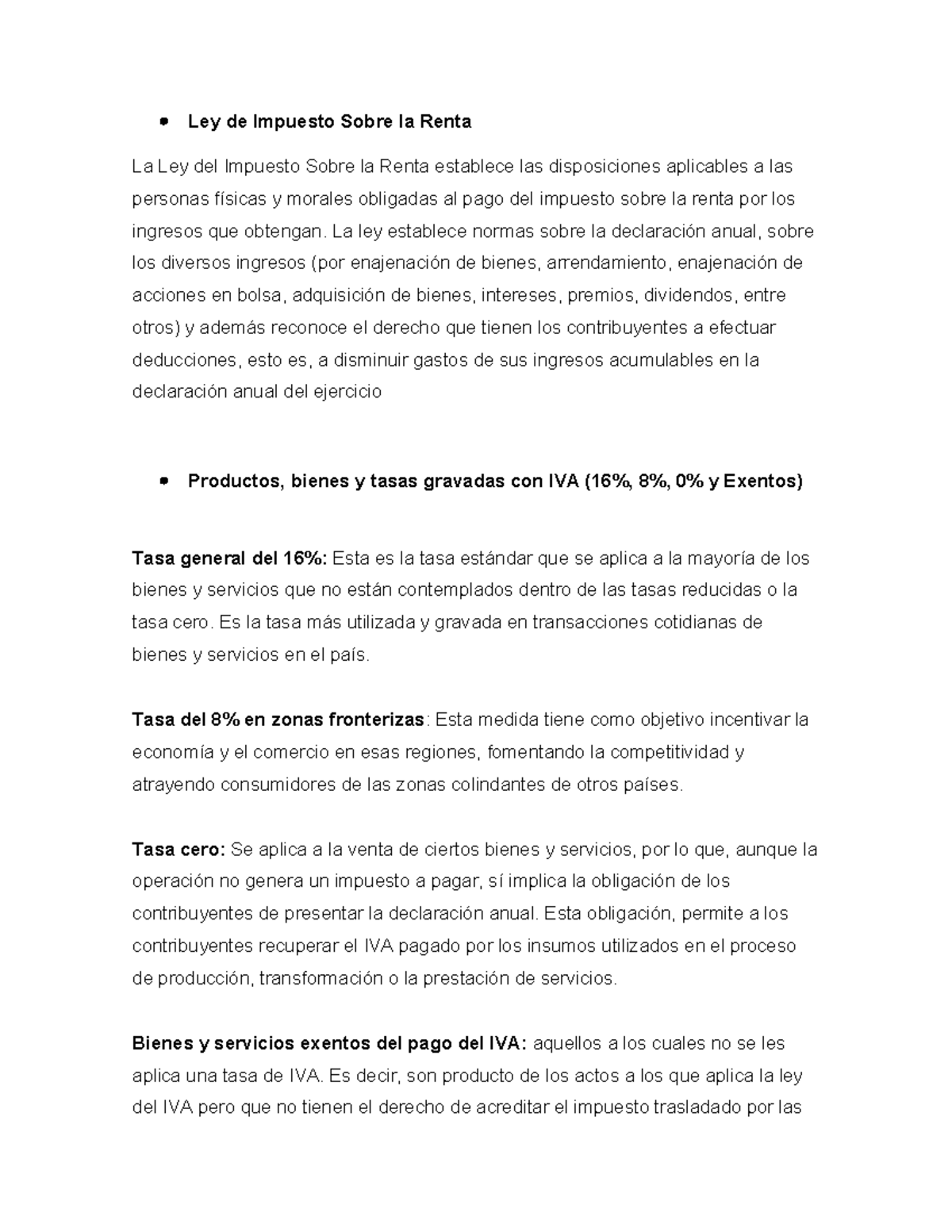 Micro y macro economía - Ley de Impuesto Sobre la Renta La Ley del ...
