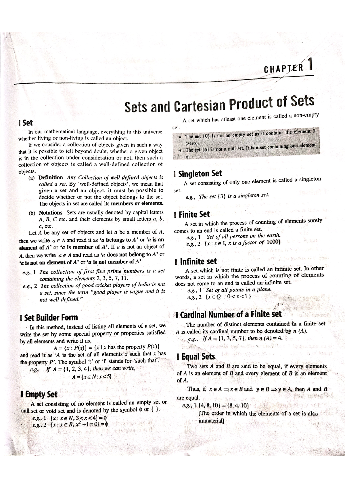 Sets And Cartesian Products Of Set - BSC Mathematics - Studocu