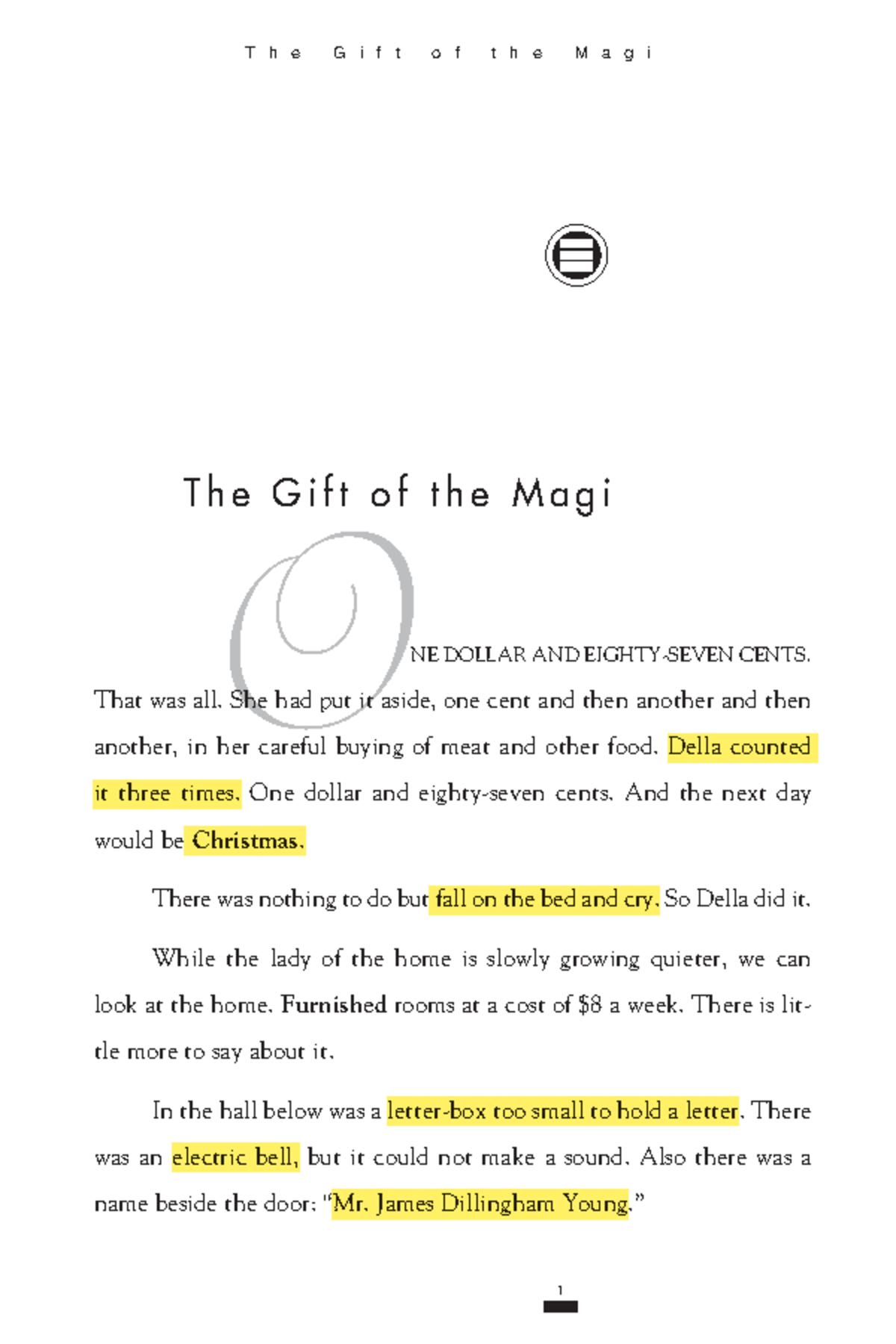 THE GIFT OF MAGI - LIT - T h e G i f t o f t h e M a g i p T h e G i f ...