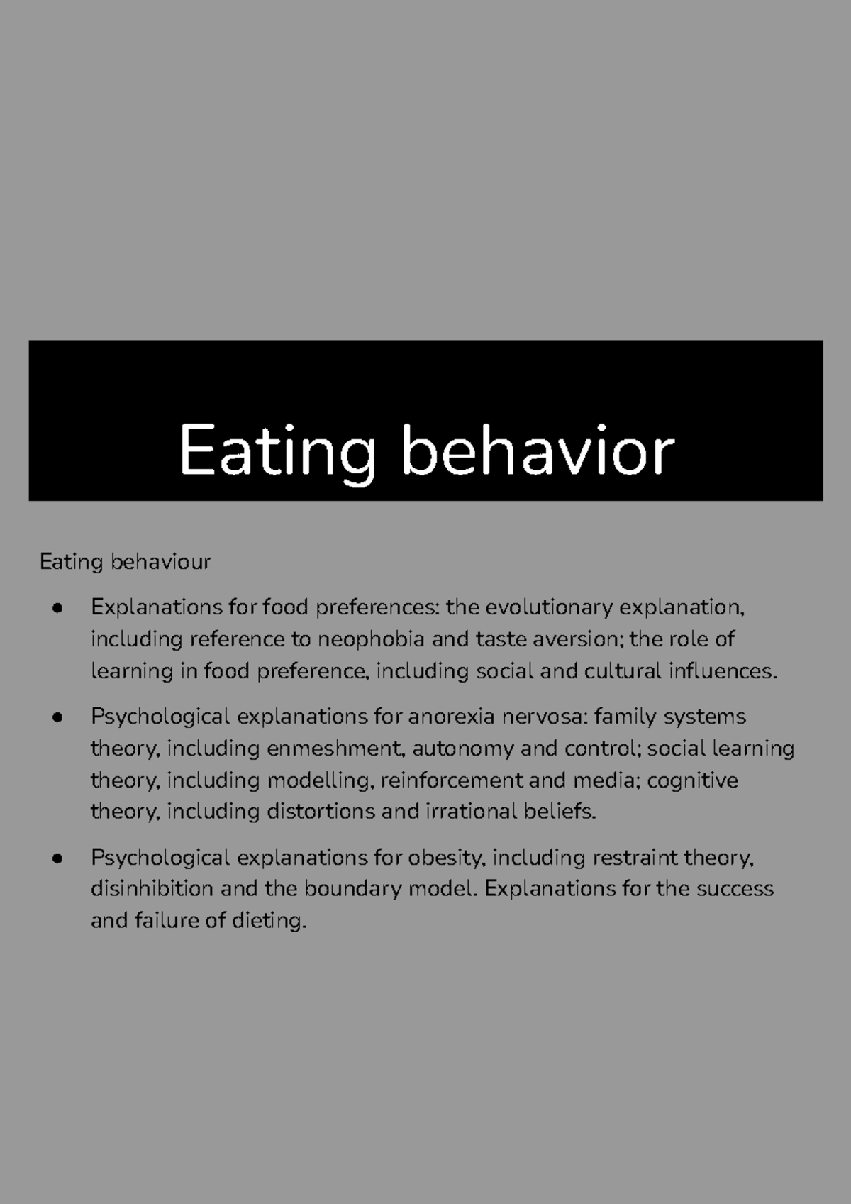 3. Eating Behavior - Eating Behavior Eating Behaviour Explanations For ...