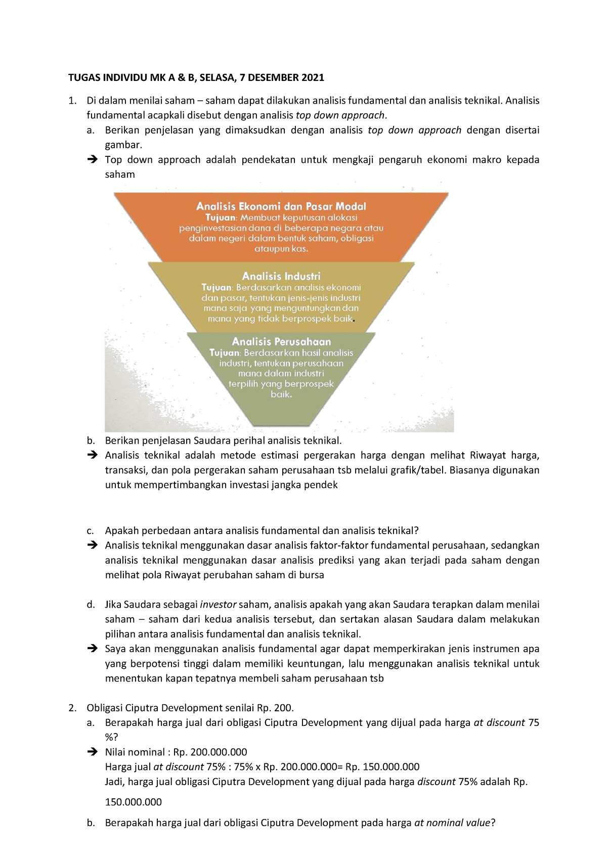Latihan Soal Manajemen Keuangan - TUGAS INDIVIDU MK A & B, SELASA, 7 ...