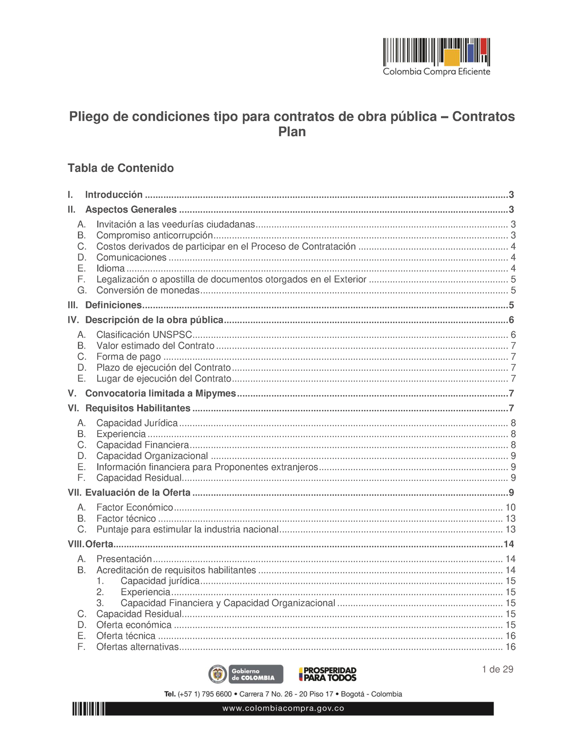 2014 0828 Pliego De Condiciones Contrato Plan 0 - Pliego De Condiciones ...