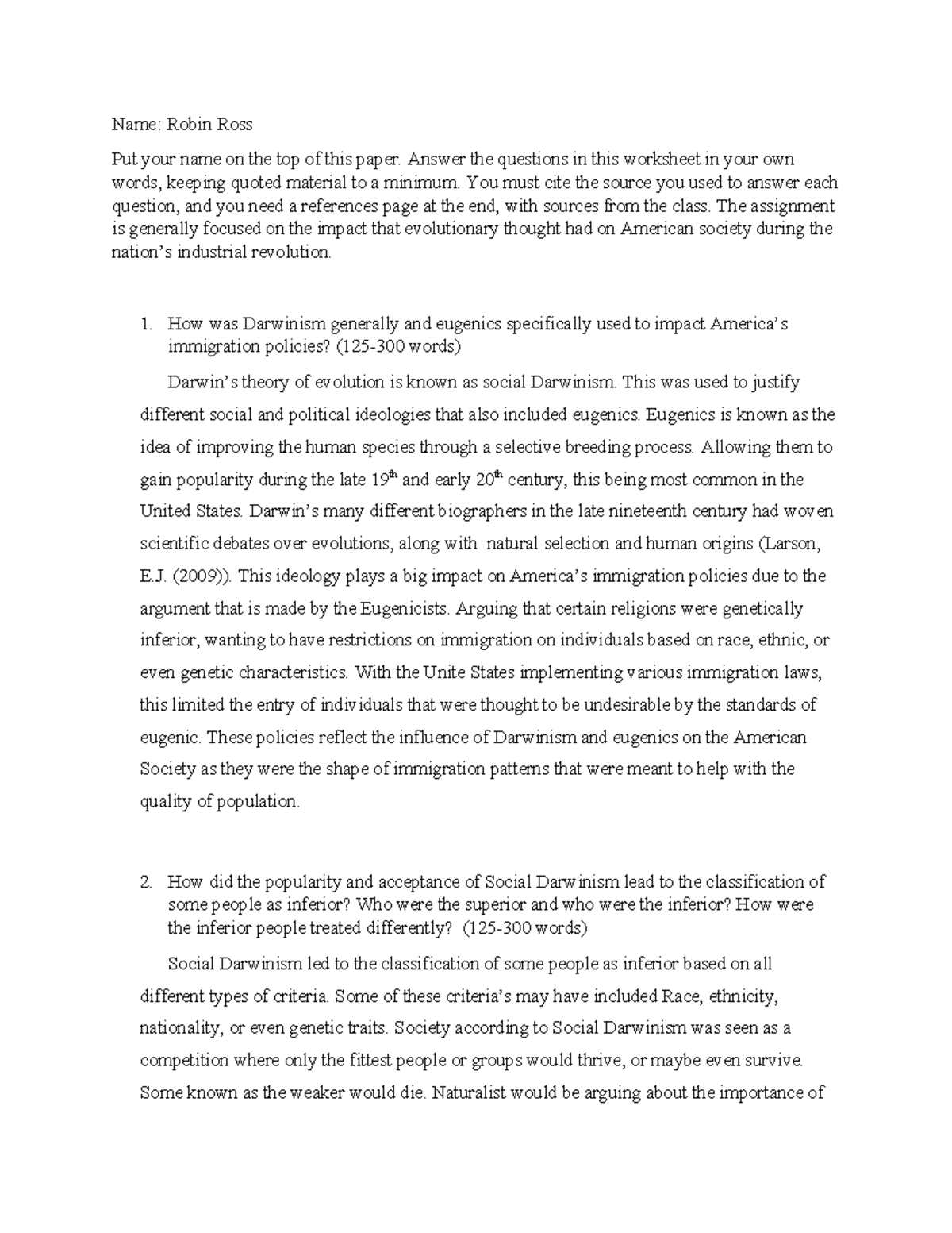 Social Darwinism And Modern Society: A Dangerous Connection? - 90q84m9