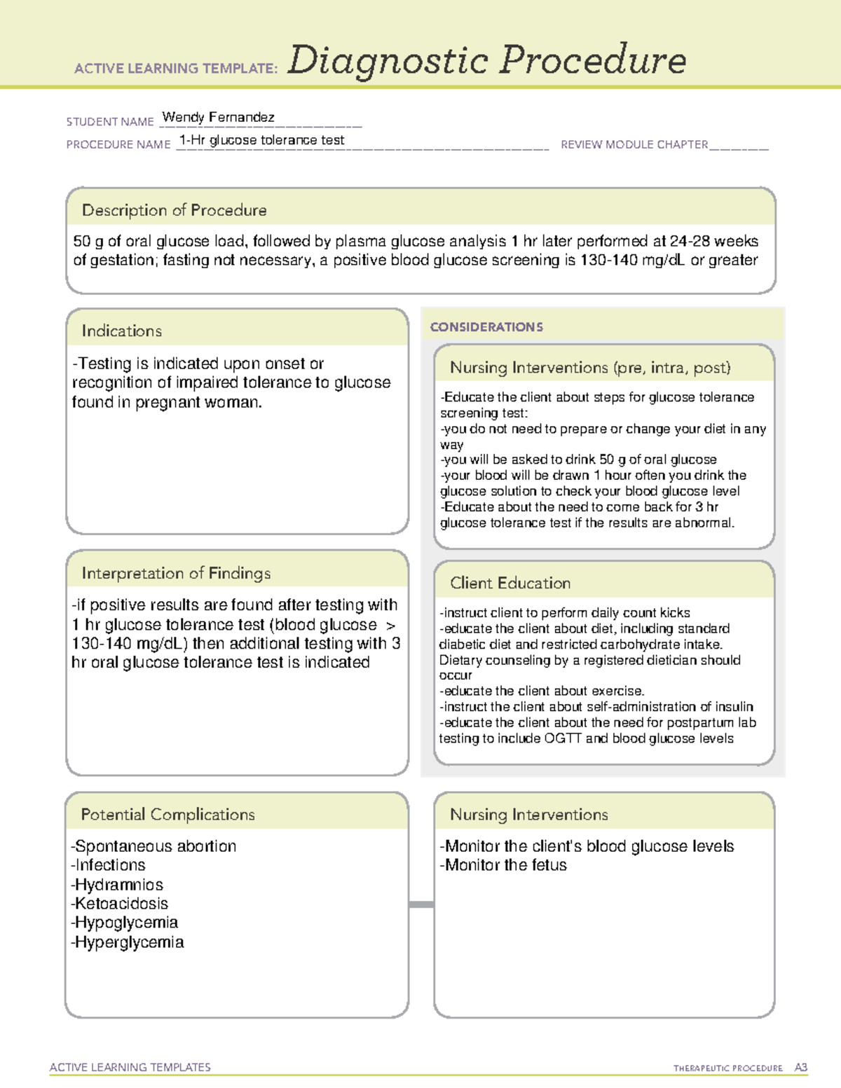 Ati Diagnostic Template