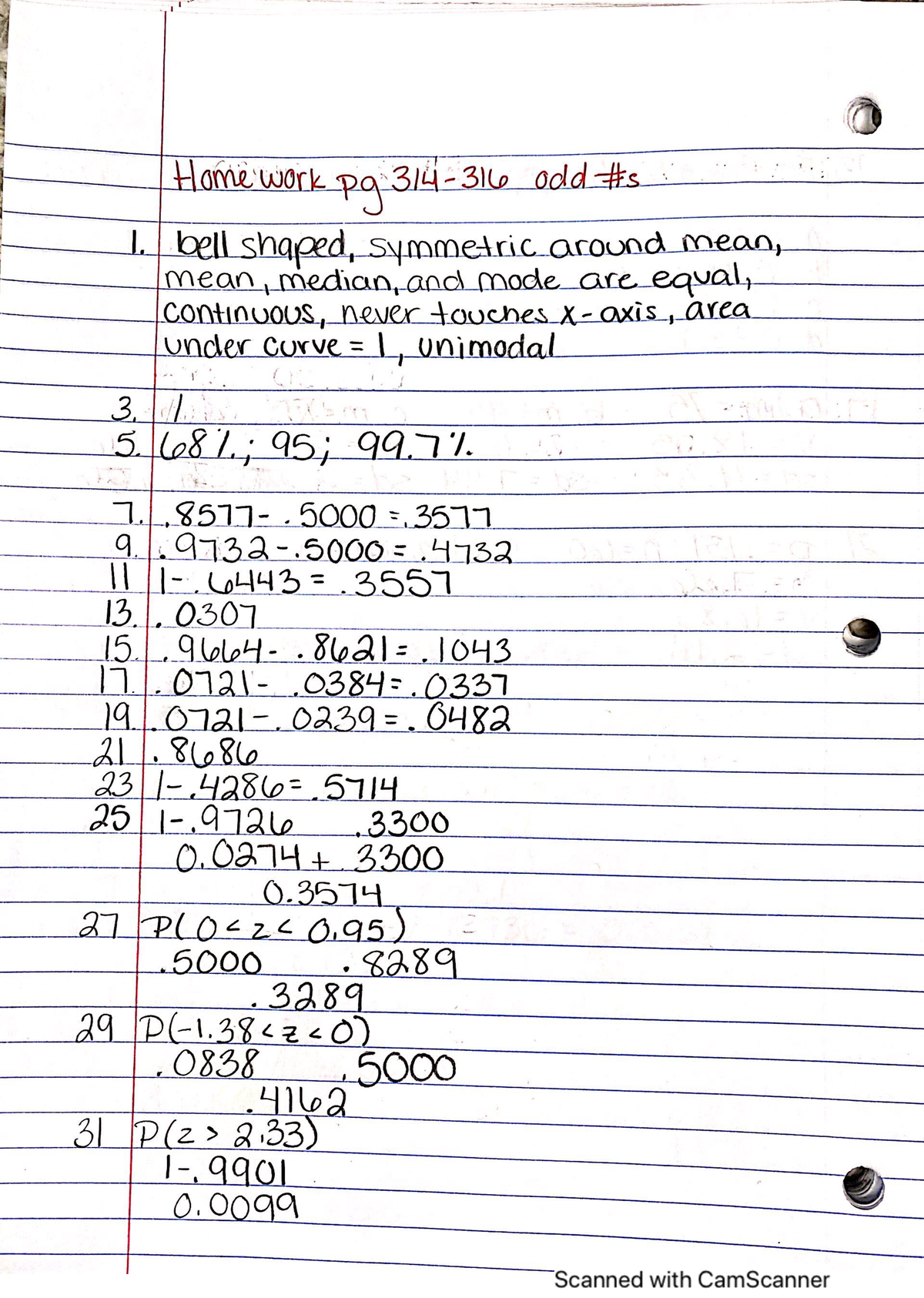 unit data and statistics homework 6 answer key