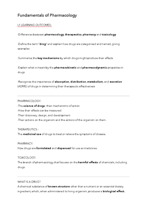 sample paper of pharmacology - King's College London BSc EXAMINATION ...