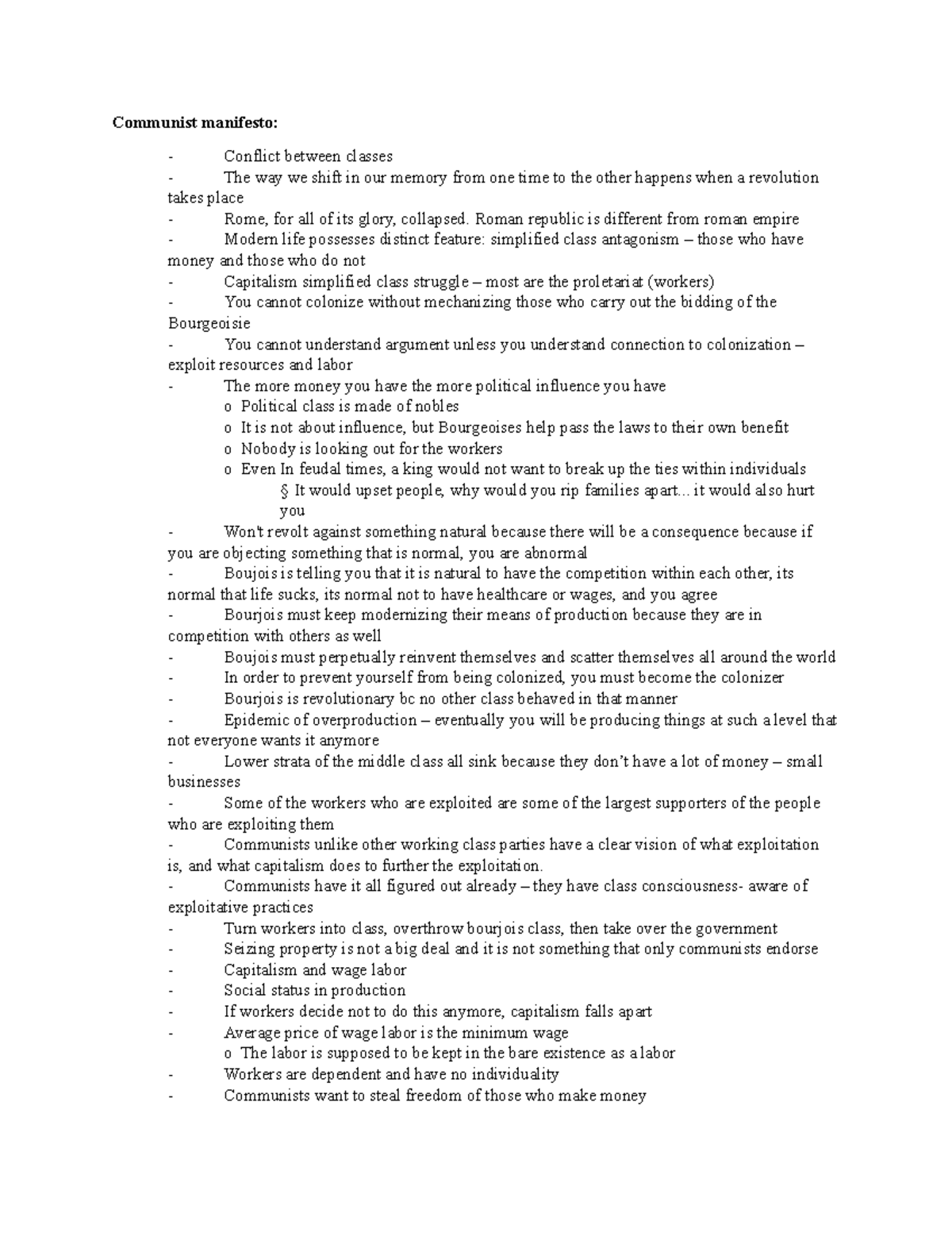 Communist Manifesto - Communist manifesto: Conflict between classes The ...