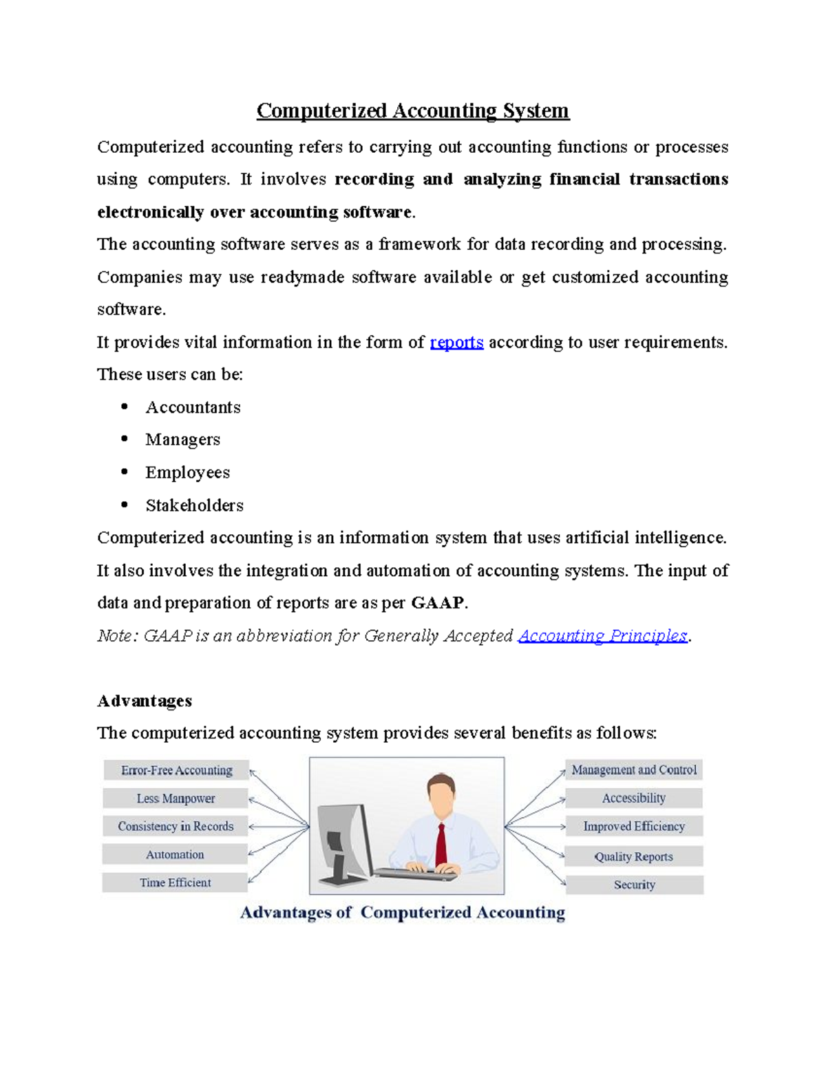 Computerized Accounting System - Computerized Accounting System ...