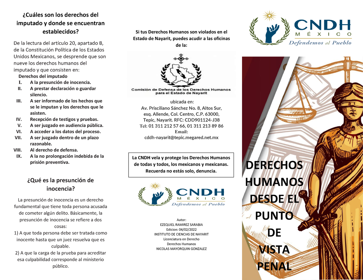 Triptico Derechos Humanos Igualdad Social Derechos Hu 2874