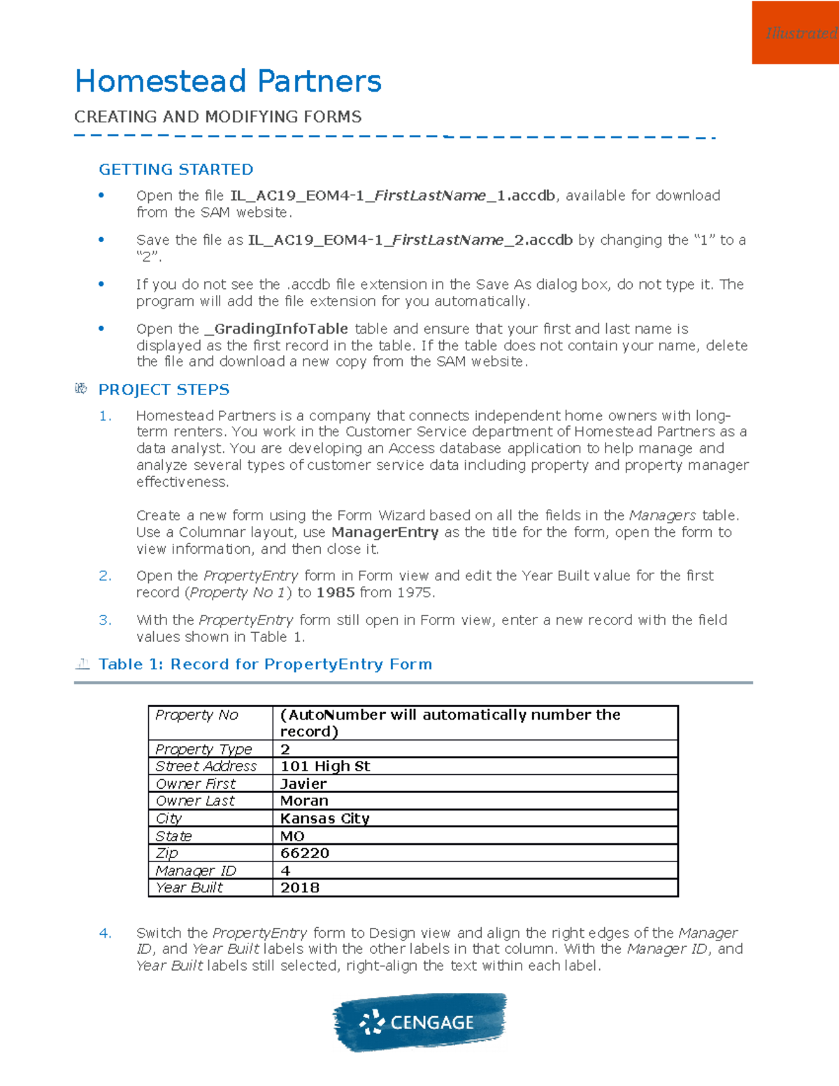 Instructions IL AC19 EOM4-1 - Homestead Partners CREATING AND MODIFYING ...