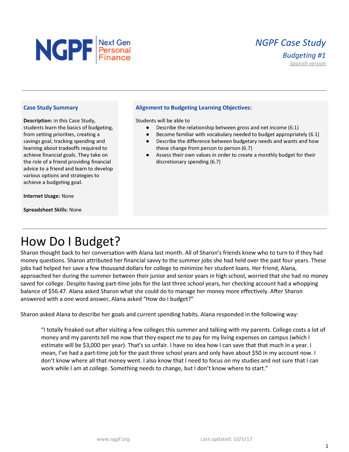 ngpf case study budgeting 1 answer key