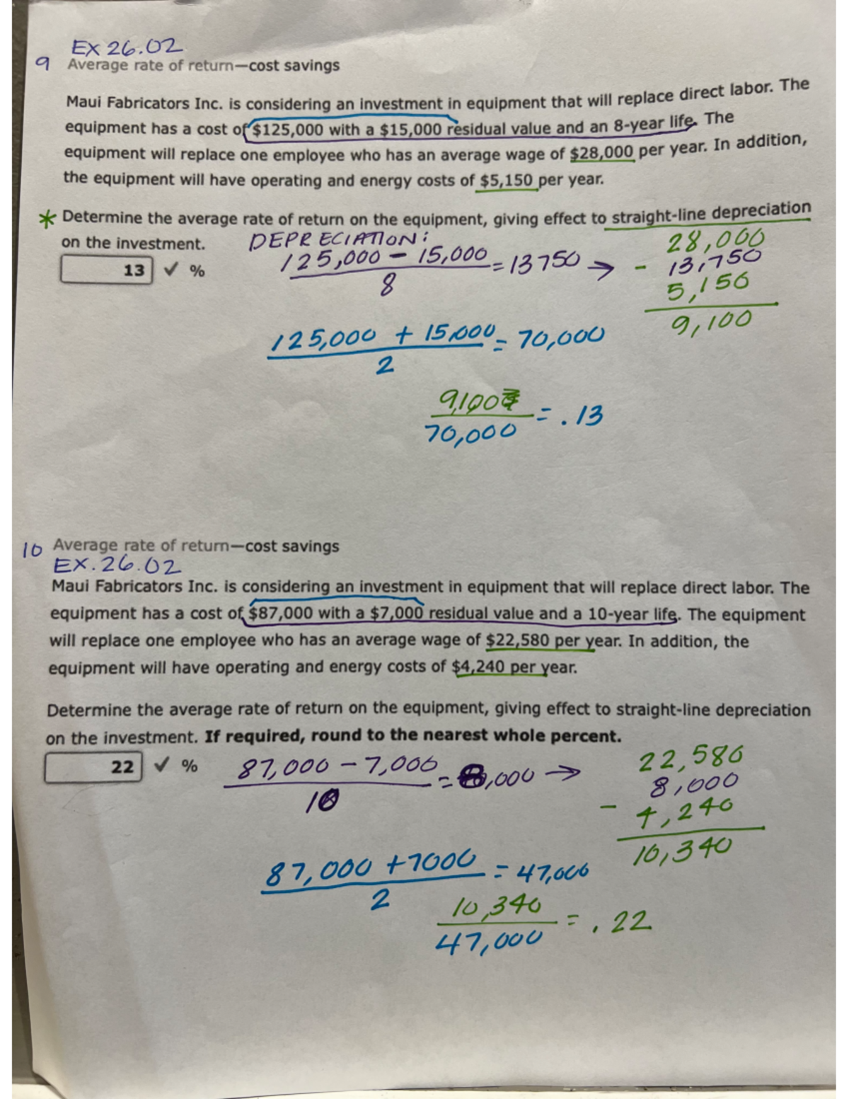 9-10 - Chapter 26- Capital Investment Analysis - ACCT 2402 - Studocu