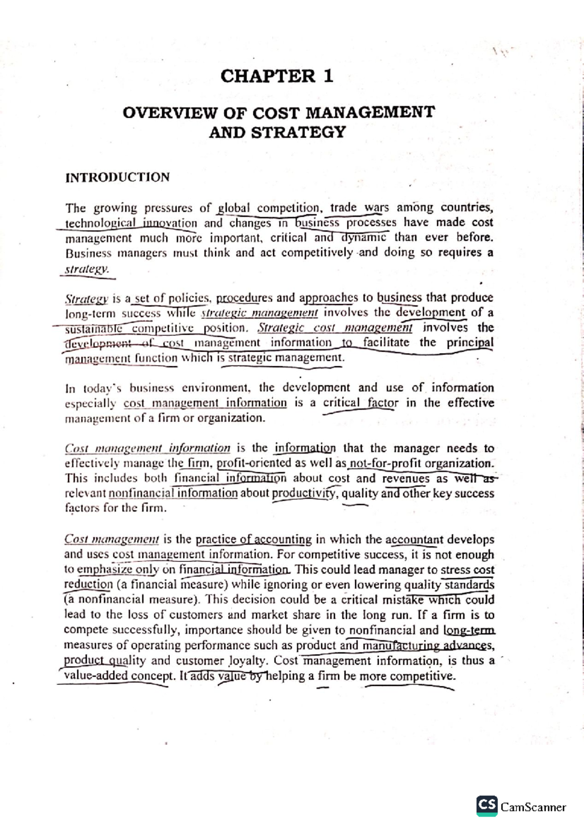 Chapter 1strat - Strategic Management 1 - Accountancy - Studocu