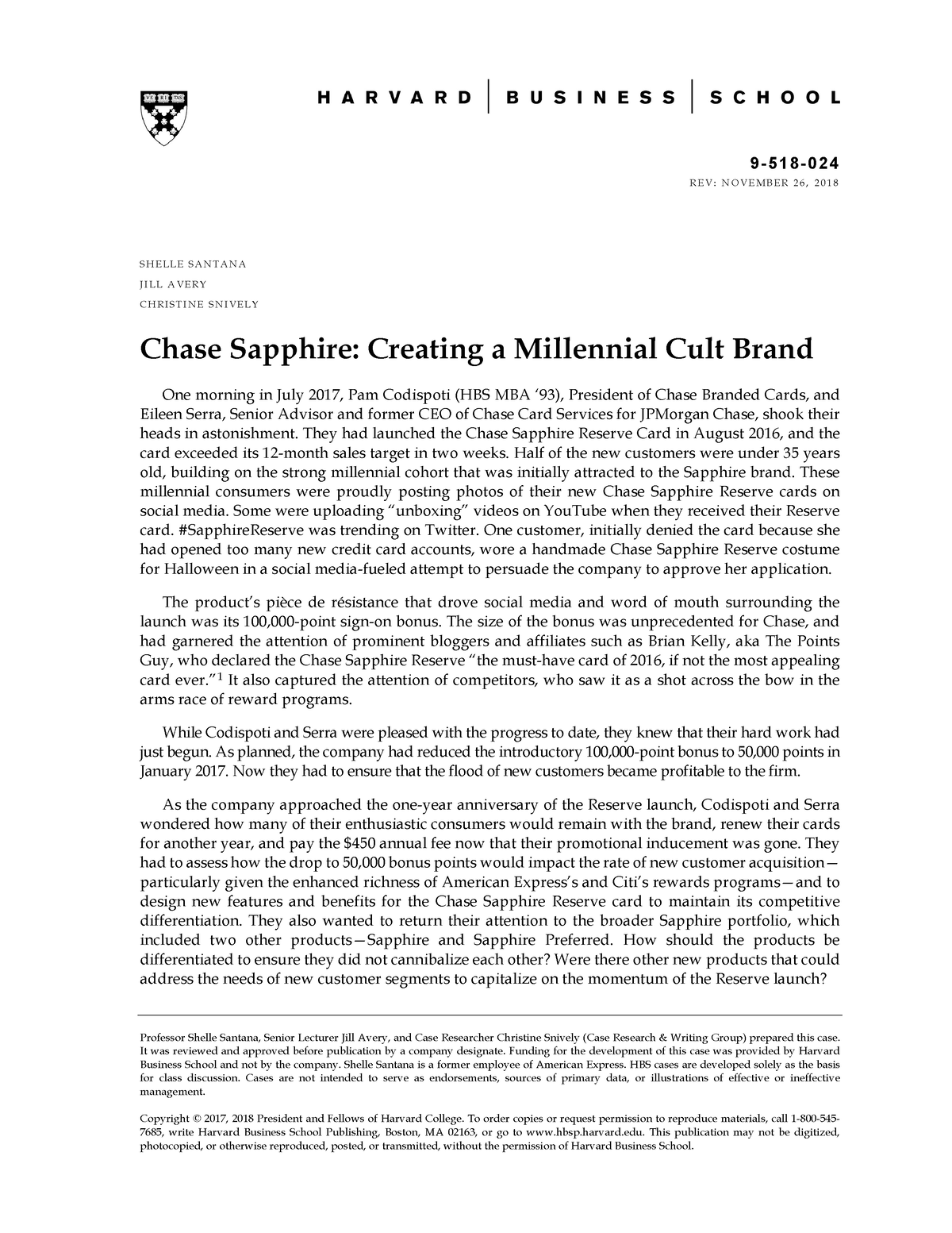 4 Chase Sapphire Creating A Millennial Cult Brand Finalclear - 9 -5 1 8 ...