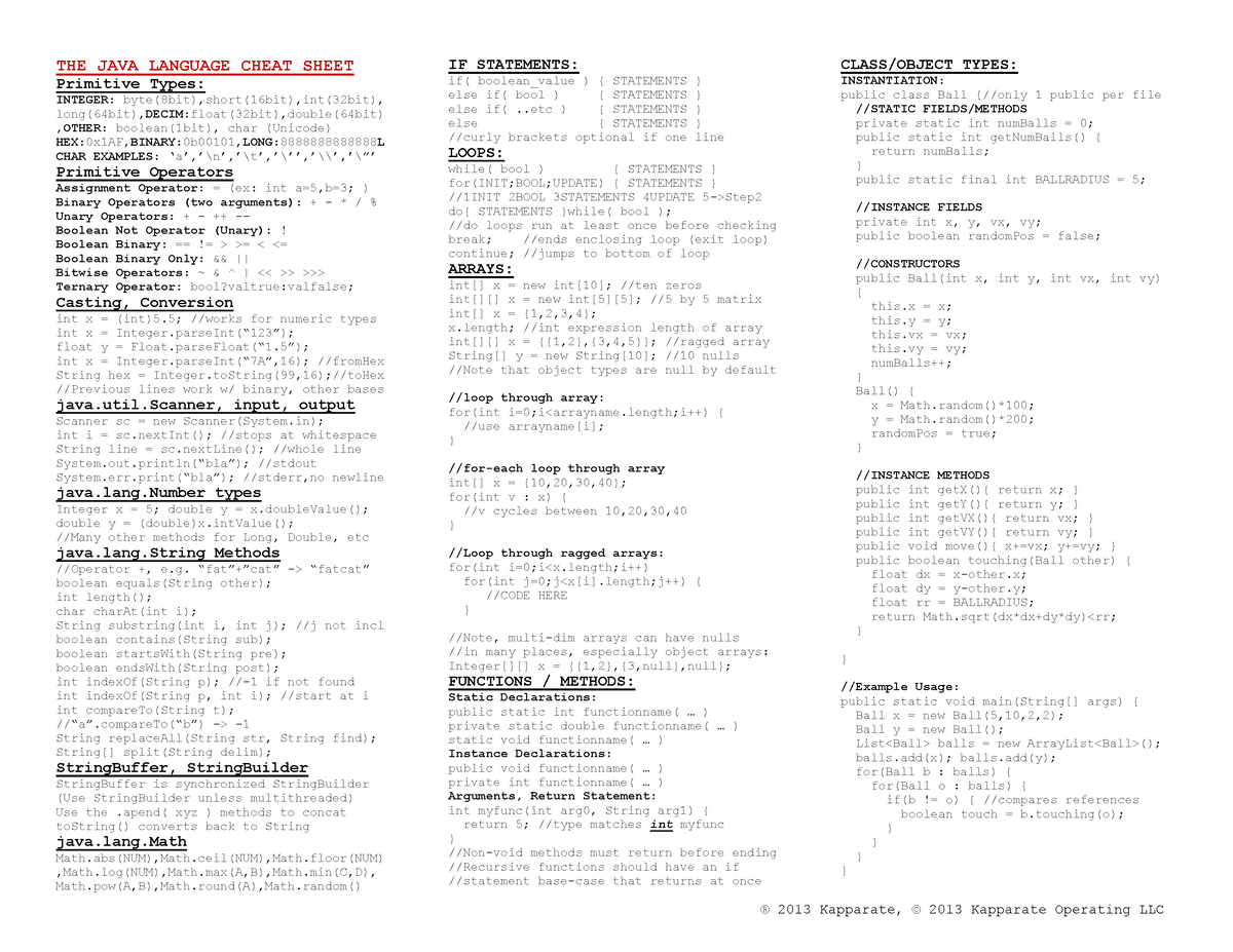 java-cheat-sheet-1-advanced-programming-in-java-studocu