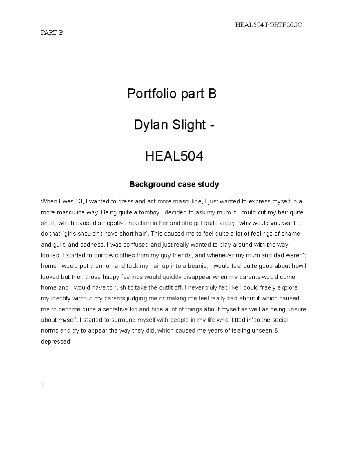 LDC Dylan S Portfolio PART B - Lifespan Development And Communication ...