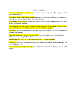 CMJ1121 Chapter 1 - notes and definitions - CMJ1121 Chapter 1 Police in ...