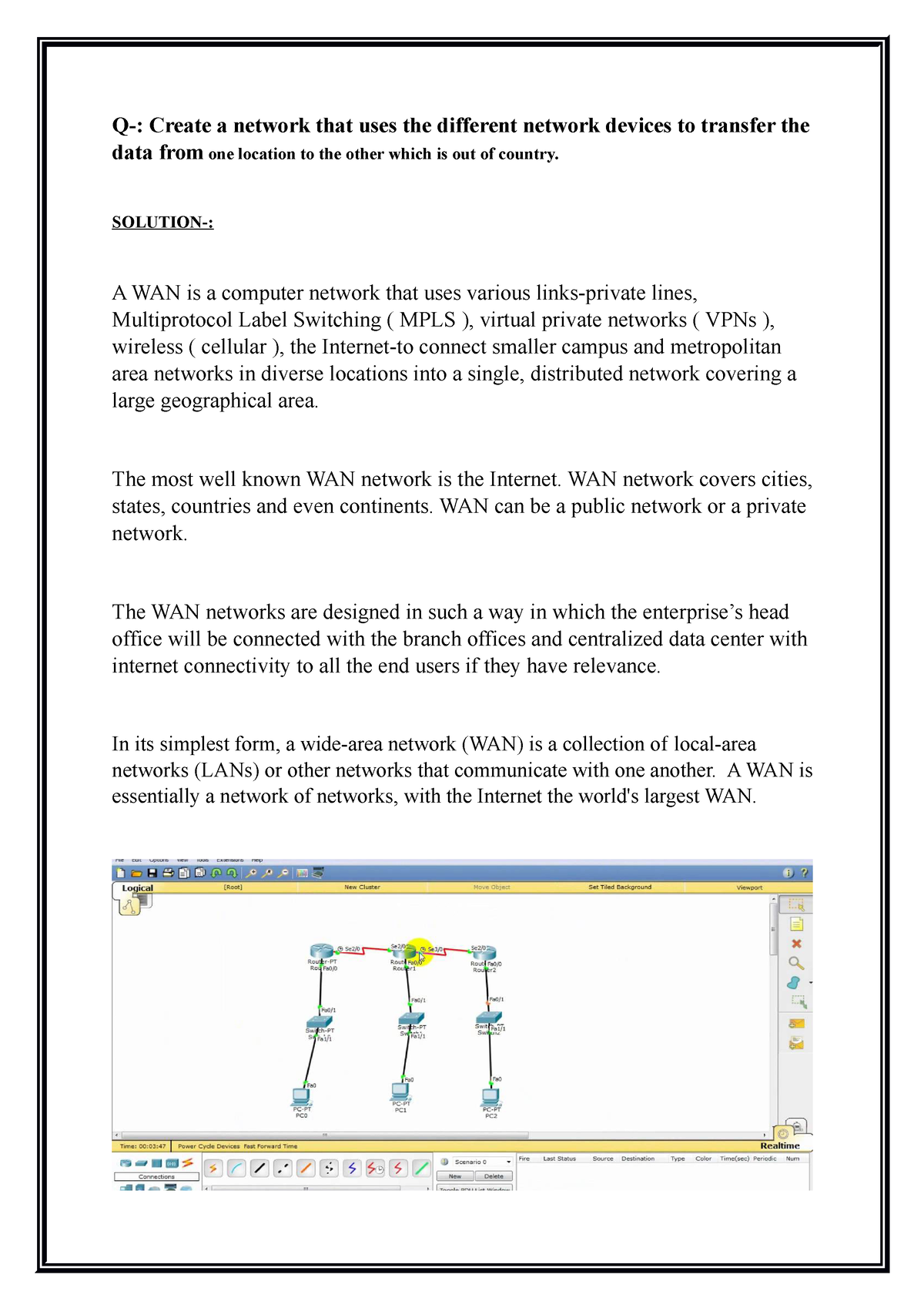 assignment 2 network connectivity