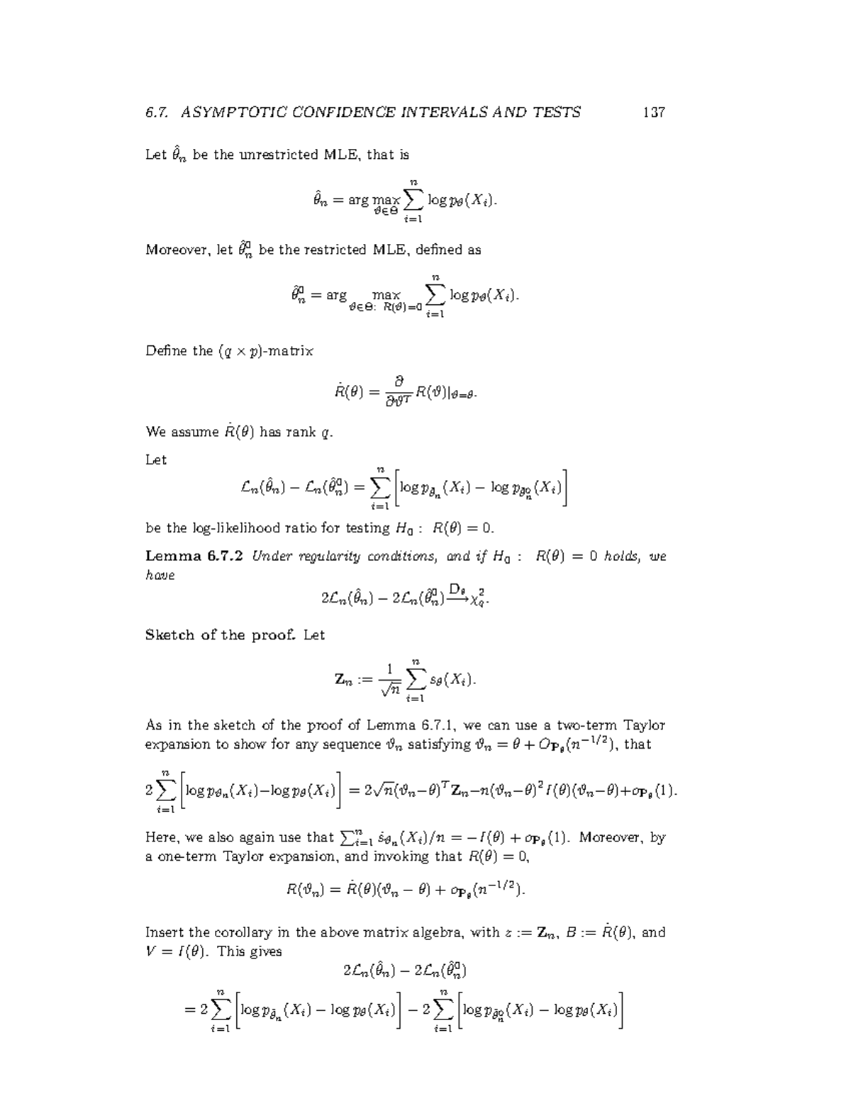 Mathematical Statistics-42 - 6. ASYMPTOTIC CONFIDENCE INTERVALS AND ...