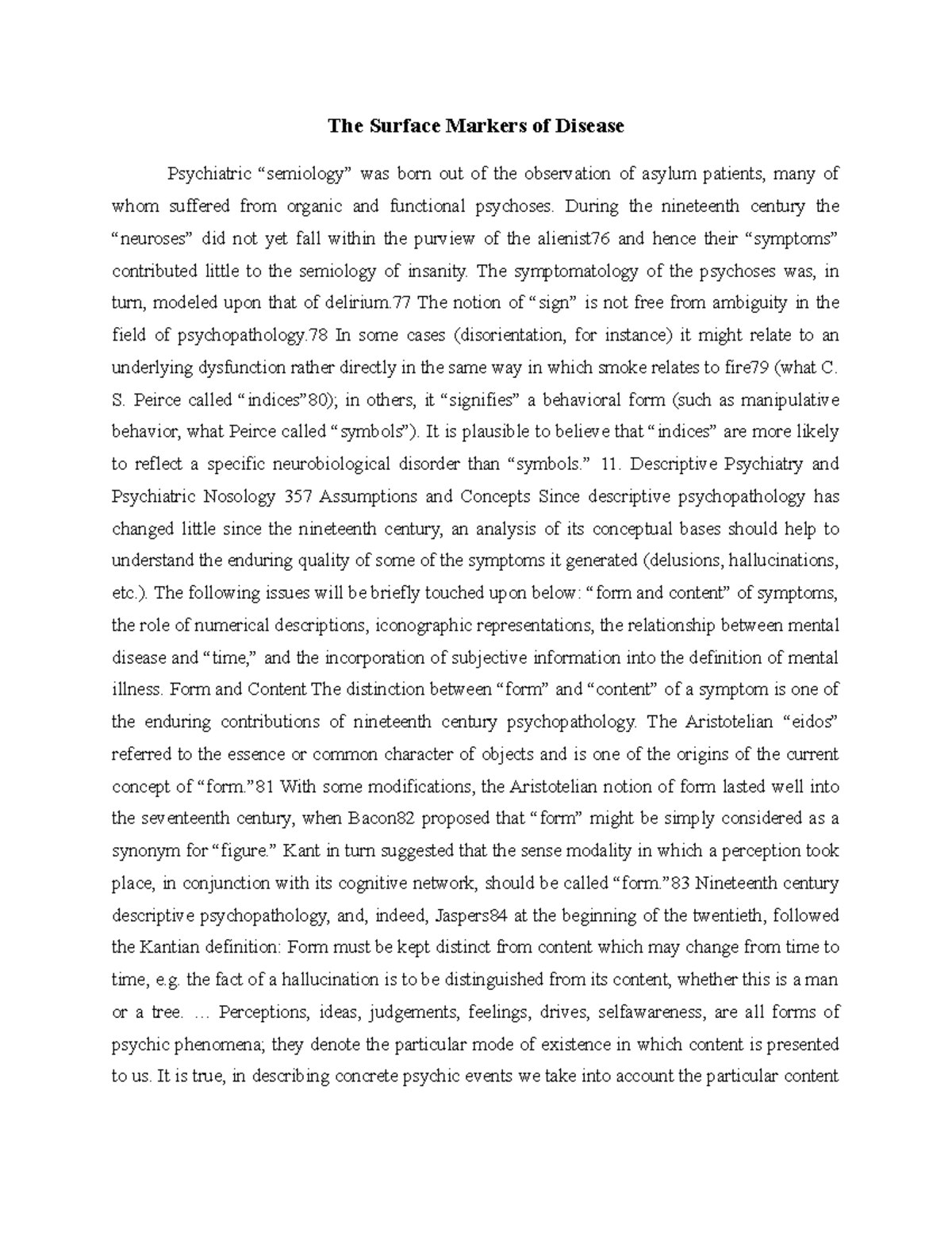 The Surface Markers of Disease The Surface Markers of Disease