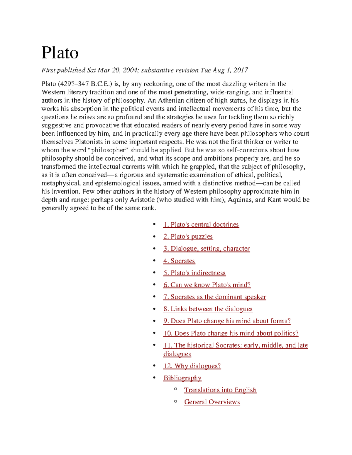 Plato Constitutional law Plato First published Sat Mar 20, 2004
