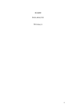 Tutorial 3 - questions - ECA Data Analysis II – Sem 2 Tutorial 3 ...